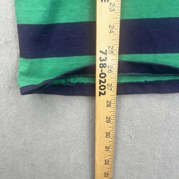 Duck Head M Green Blue Striped Pocket T Vintage 90s Single Stitch - Picture 7 of 9
